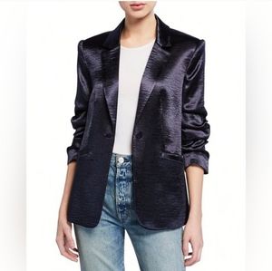 Cinq a Sept Kylie Ruched Sleeve Blazer - Navy
